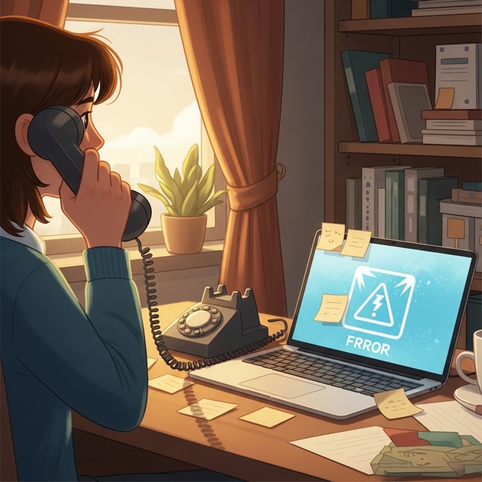 Việc gửi email cho đồng nghiệp là không thể, vì vậy bạn phải gọi điện cho họ.