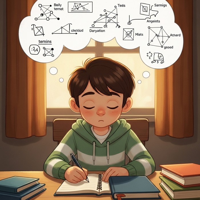 Bạn đóng vở lại và cố gắng nhớ những gì đã học mà không cần nhìn vào trang giấy.