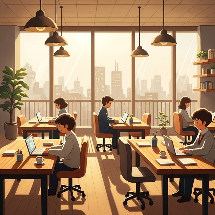 A Day in a Shared Office