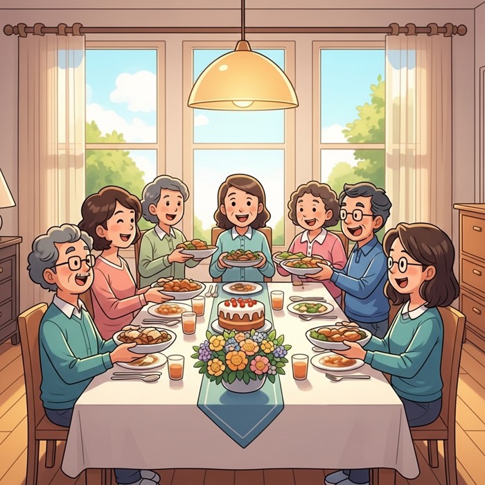 A Family Party at Home