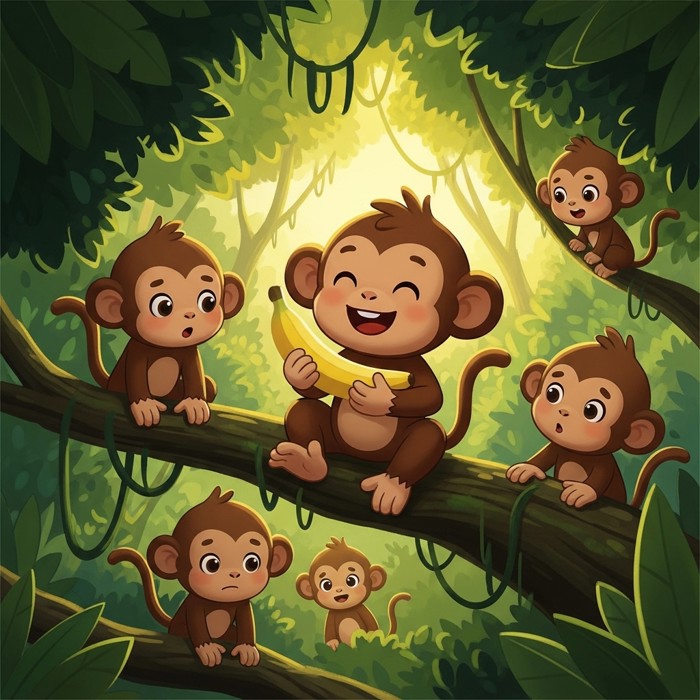 A Monkey Takes a Banana