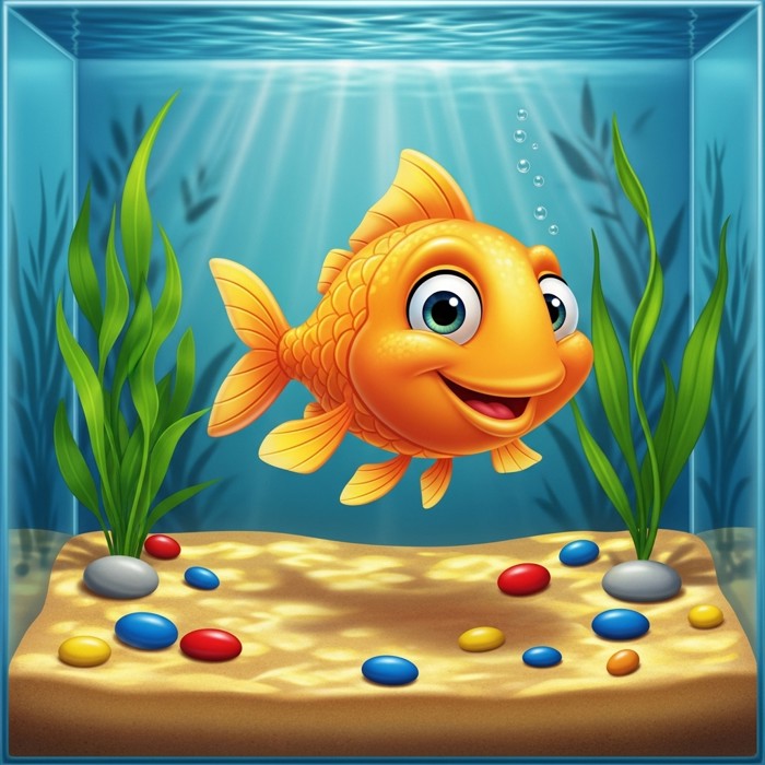 Fish in a Blue Tank