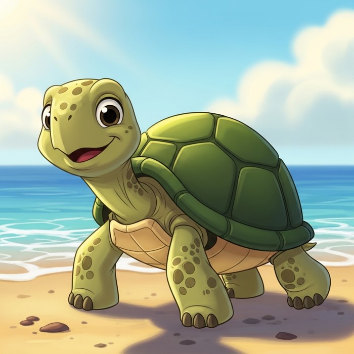 The Turtle Walks Slowly