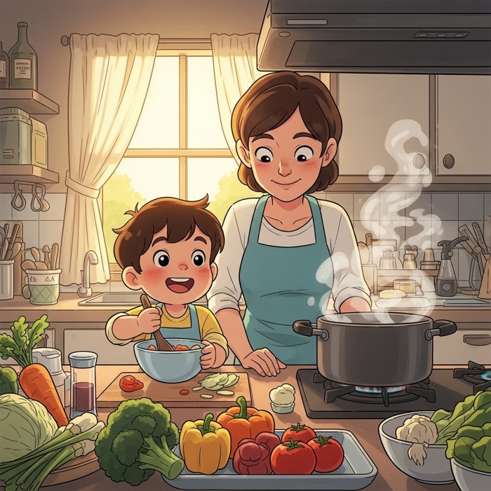 Making Dinner in the Kitchen