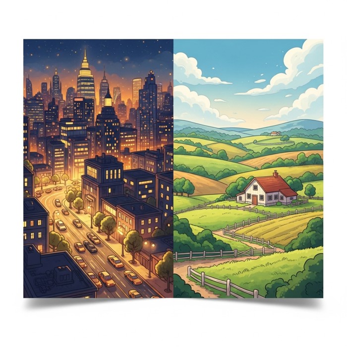 City Life vs Country Life