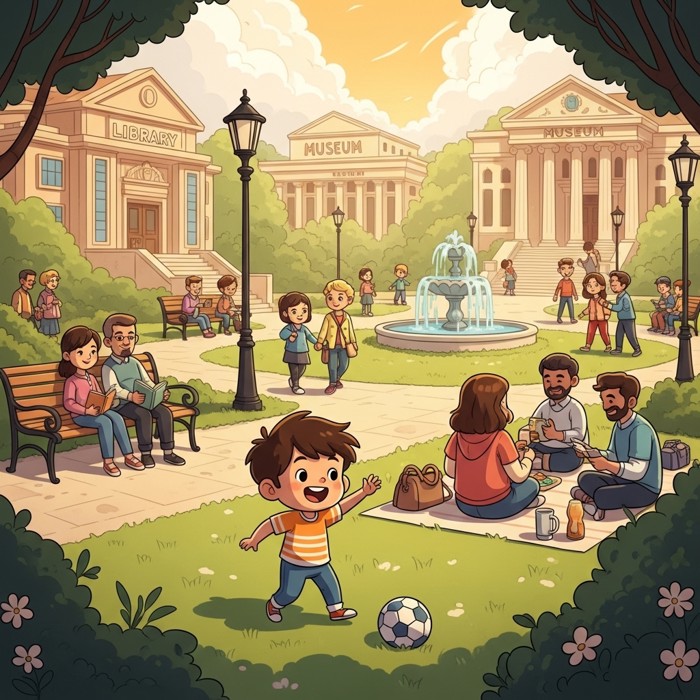 Public Places in a City
