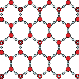 Hexagonal-shaped crystals
